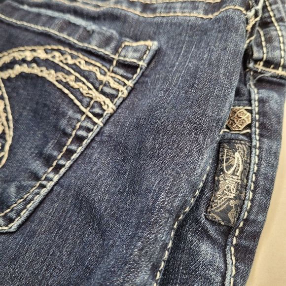 SILVER Jeans Company Tuesday Dark Blue Wash Women's Denim Jeans Pants - Picture 3 of 11